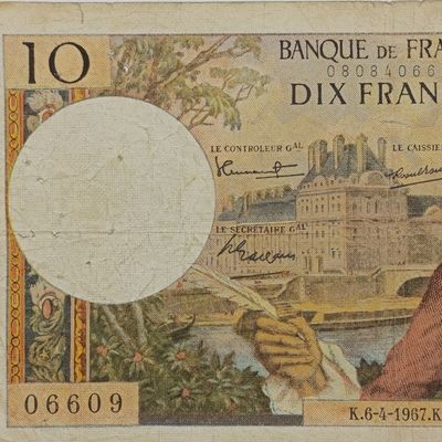 France 1967 Ten Francs banknote