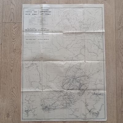 Vintage Railway map of South Africa