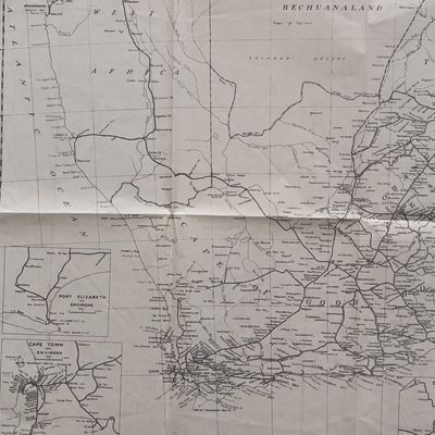 Vintage Railway map of South Africa