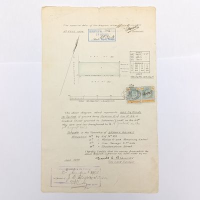 Land Surveyor's Certificate Donald Bremner Graaff Reinet - 1905