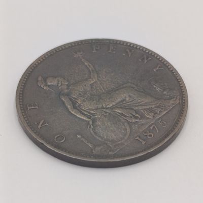 1875 Great Britain penny VF+