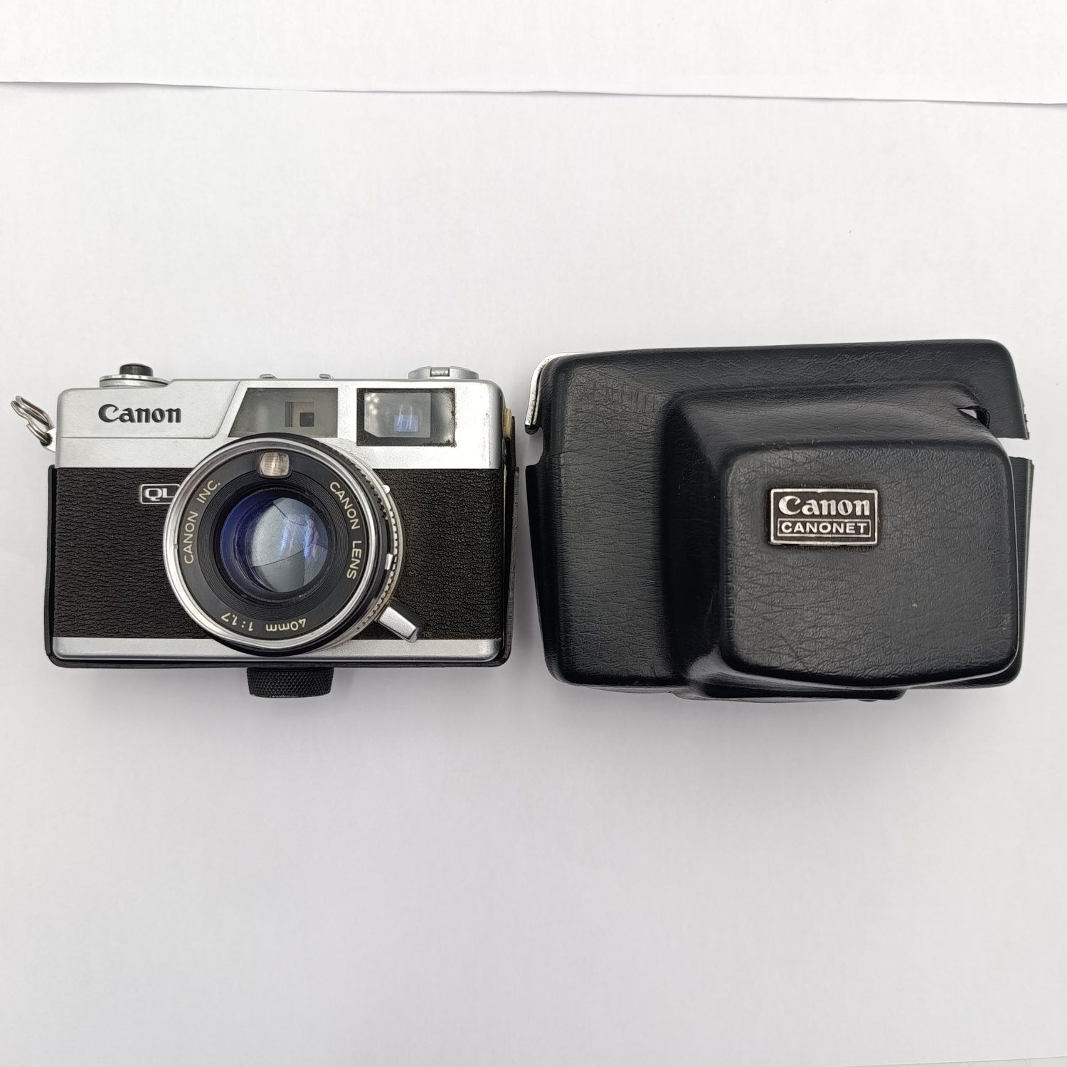 Vintage Canonet QL17 camera in case