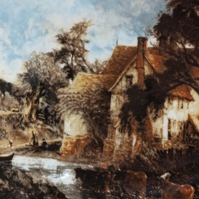 Coalport John Constable 1776-1837 Valley Farm porcelain plate