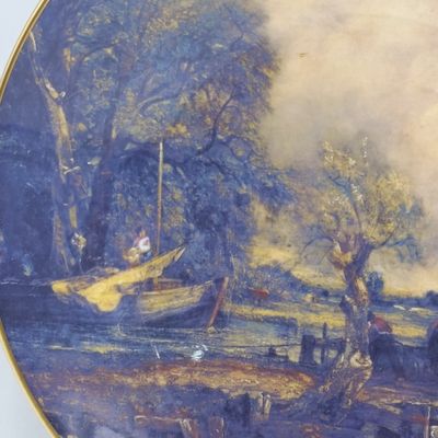 Coalport John Constable 1776-1837 The Leaping Horse porcelain plate