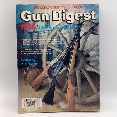 Gun Digest 1986 - 40th Annual edition - edited by Ken Warner - spine repaired