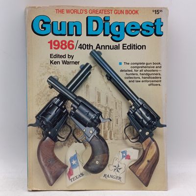 Gun Digest 1986 - 40th Annual edition - edited by Ken Warner - spine repaired