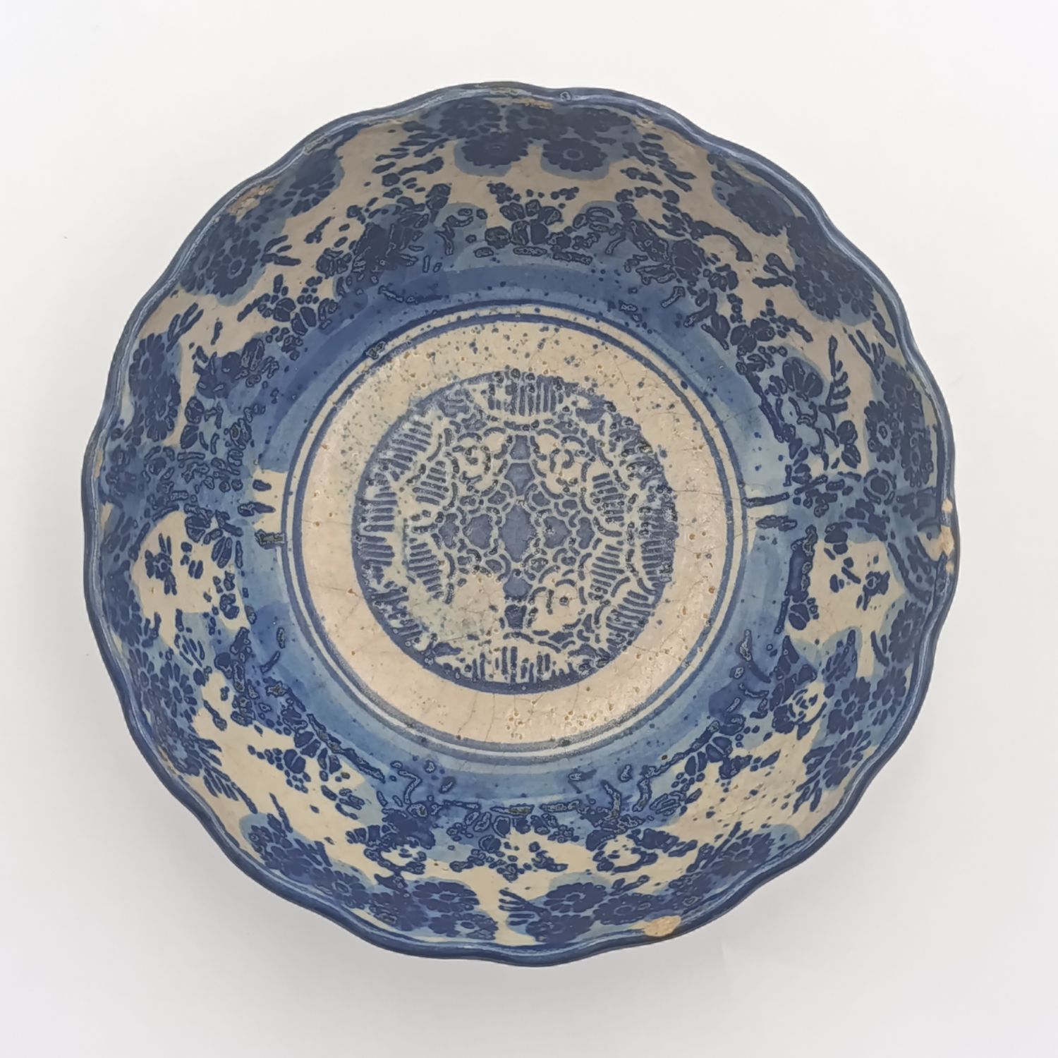 Antique 19th Century Chinese porcelain bowl - Children at play - two small chips on rim