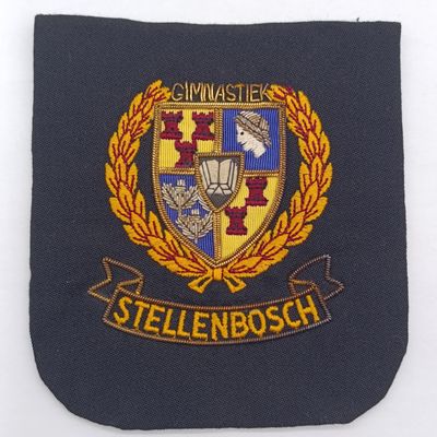 Vintage Stellenbosch Gimnastiek bullion wire cloth blazer badge
