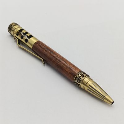 Vintage Wooden ''gear type'' pen - heavy and excellent writer