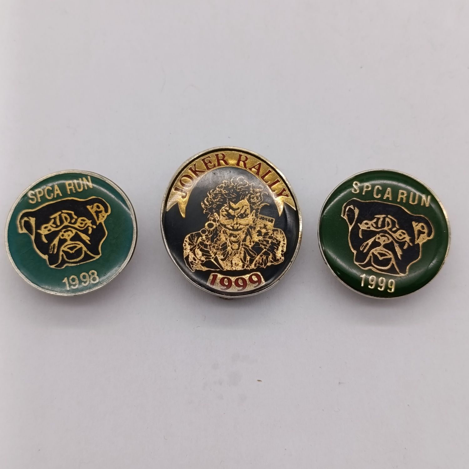 Lot of 3 motorcycle rally badges