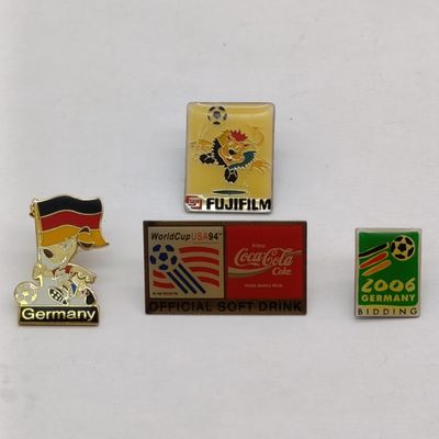 Lot of 4 vintage Soccer pin badges