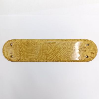 Antique Victorian Oak pattern ceramic door finger plate - circa 1850