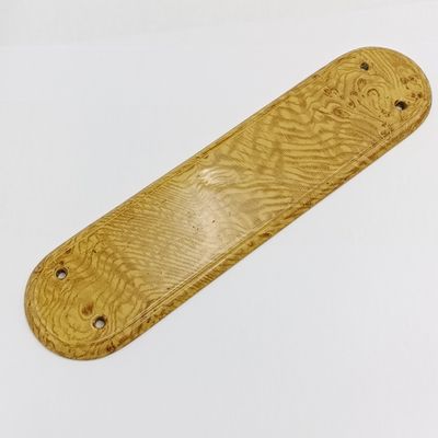 Antique Victorian Oak pattern ceramic door finger plate - circa 1850