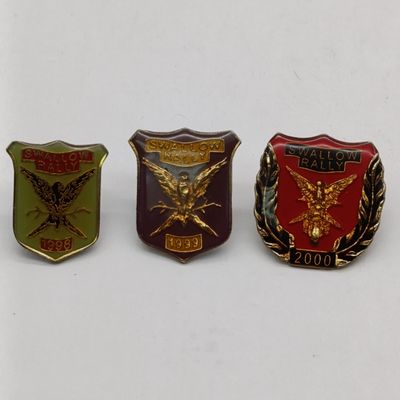 Lot of 3 Swallow Rally motorcycle badges