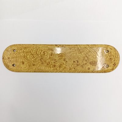Antique Victorian Oak pattern ceramic door finger plate - circa 1850