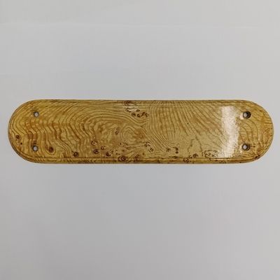 Antique Victorian Oak pattern ceramic door finger plate - circa 1850