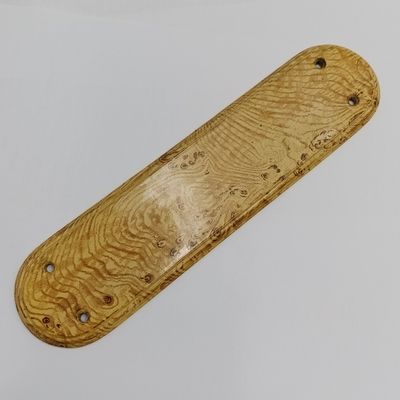 Antique Victorian Oak pattern ceramic door finger plate - circa 1850