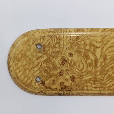Antique Victorian Oak pattern ceramic door finger plate - circa 1850