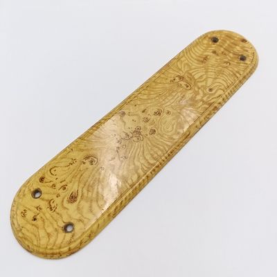Antique Victorian Oak pattern ceramic door finger plate - circa 1850