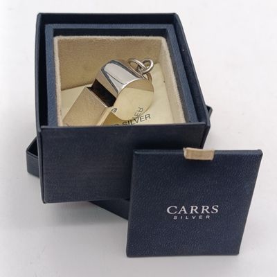 CARRS Sterling silver whistle in box - weighs 15.7 grams