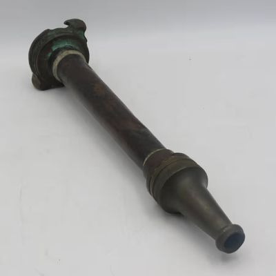 Antique brass fire hose nozzle
