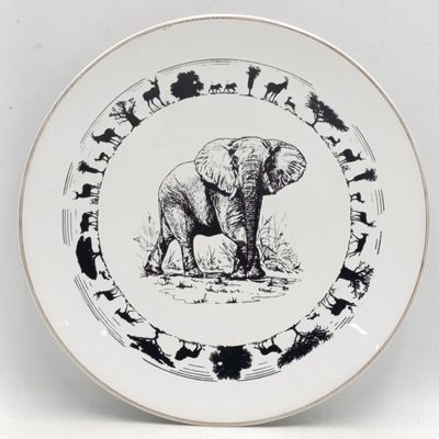 Vintage DrostdyWare Krugerpark Elephant porcelain plate