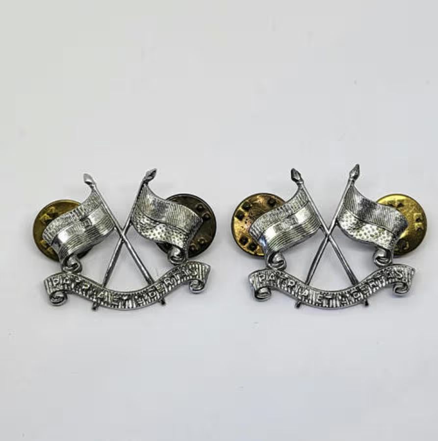 Pair of Johannesburg Light Horse regiment collar badges