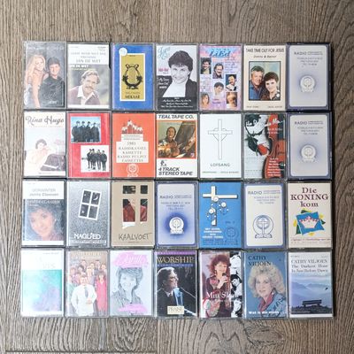 Lot of 25 vintage Audio cassette tapes plus 3 free recordings - Mostly Gospel music