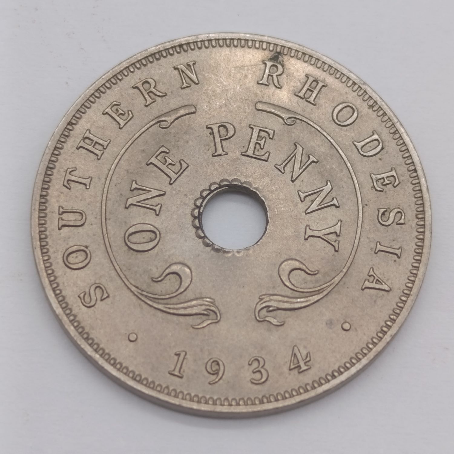 1934 Southern Rhodesia one penny AU