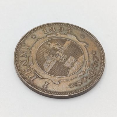 1894 ZAR Paul Kruger Penny VF+