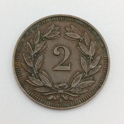 1915 Switzerland 2 Rappen XF+