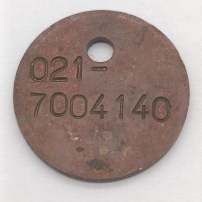 SPCA dog tag with Cape Town number
