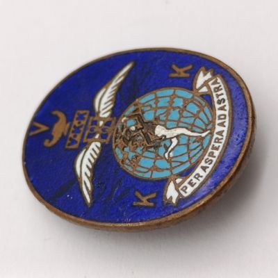 SA Air Force signals training school button badge