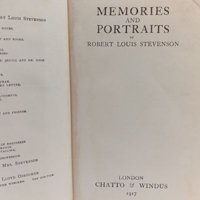 Memories and Portraits by Robert Louis Stevenson - 1917 edition