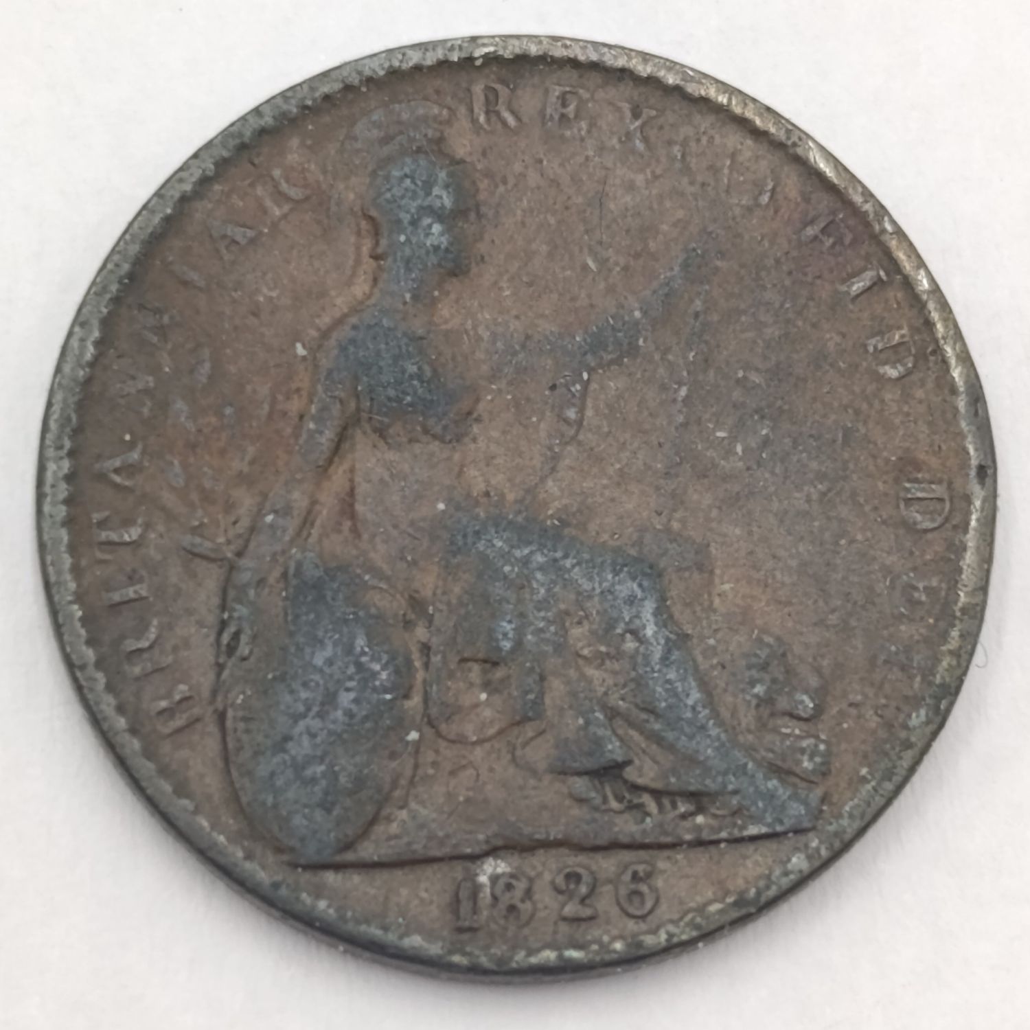 1826 Great Britain George 4 farthing - 8 of 1826 clearly double struck
