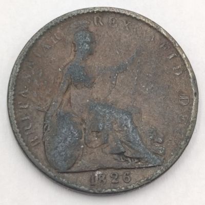 1826 Great Britain George 4 farthing - 8 of 1826 clearly double struck