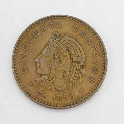 Mexico 1956 fifty centavos - Lot of 4 coins in good condition