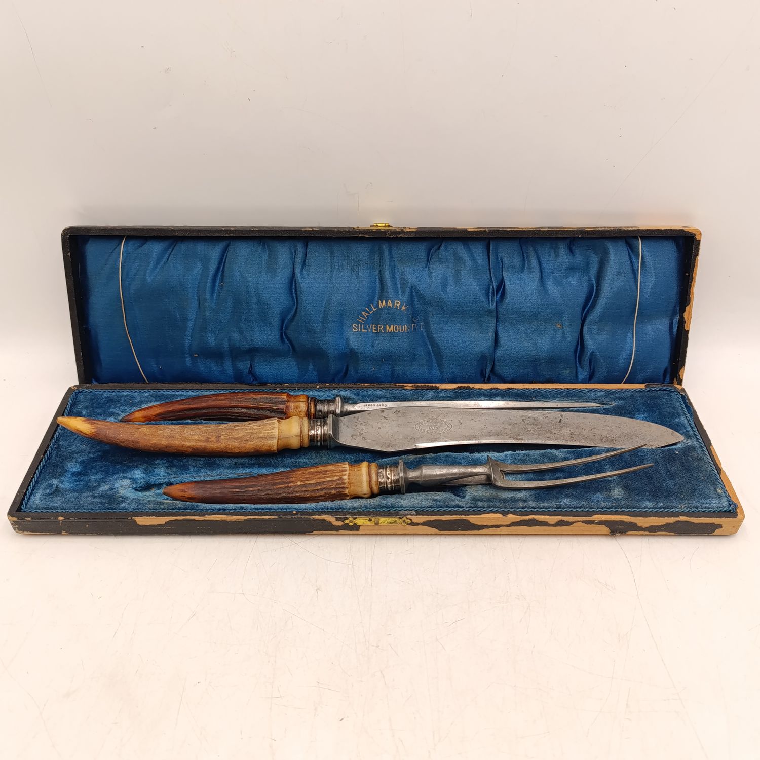 Hallmarked silvermounted carvery set - sterling surrounds