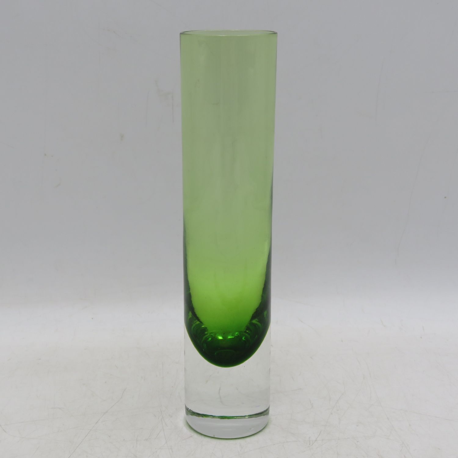 Vintage Aseda Green glass flower vase