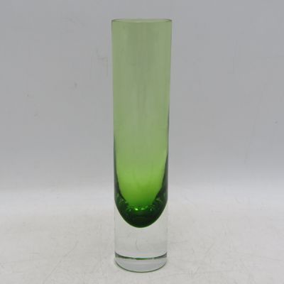 Vintage Aseda Green glass flower vase