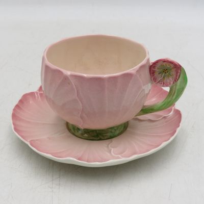 Vintage Carltonware pink buttercup tea cup and saucer with 2 snack plates
