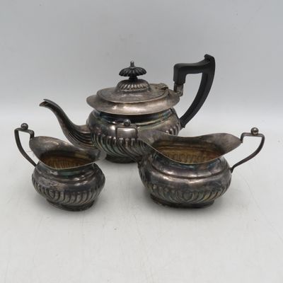 Vintage EPNS silverplated tea set - Tea pot, Sugar bowl, milk jug