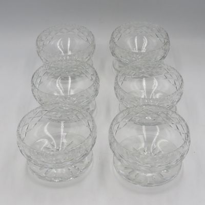 Set of 6 vintage Webb Corbett crystal pudding bowls