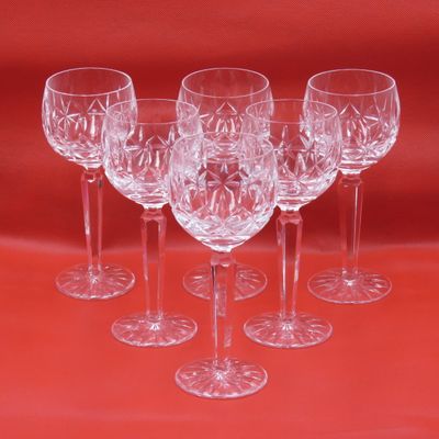 Set of 6 Waterford Crystal wine glasses
