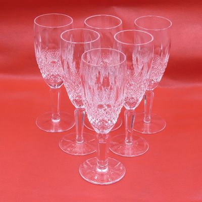 Set of 6 Waterford Crystal champagne glasses