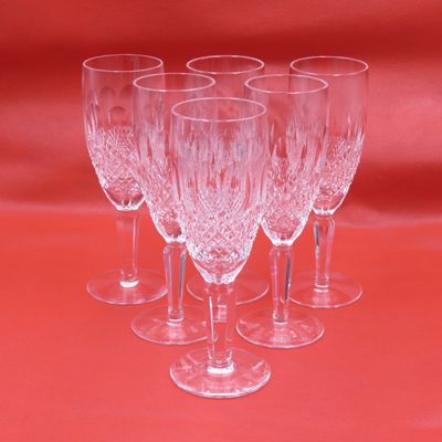 Set of 6 Waterford Crystal champagne glasses