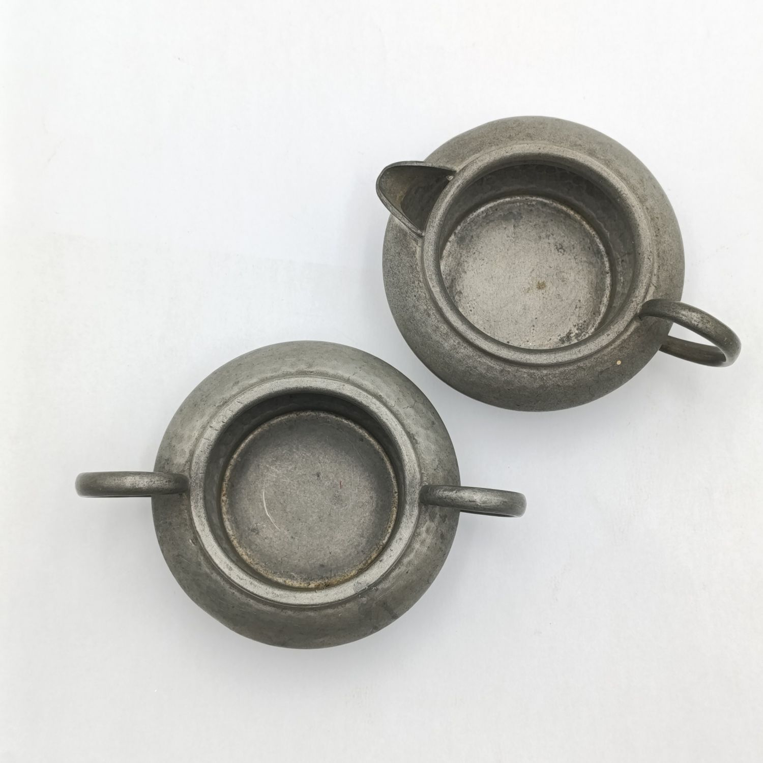 Argent pewter sugar and cream set