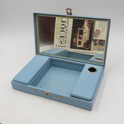 Vintage tin make-up box with mirror - rarely seen in metal
