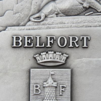 Alstom Train medallion - heavy 251 grams - City of Belfort