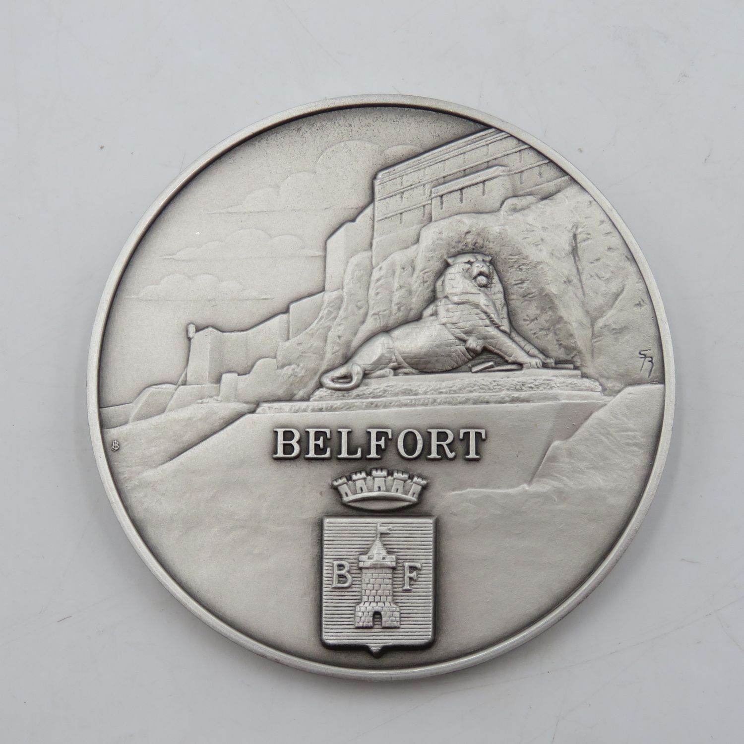 Alstom Train medallion - heavy 251 grams - City of Belfort